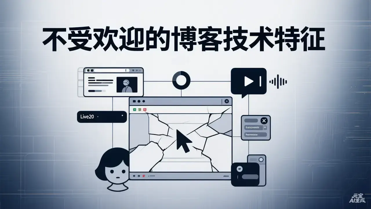 谈谈不受欢迎的博客技术特征：部分技术反向会破坏体验、流失读者